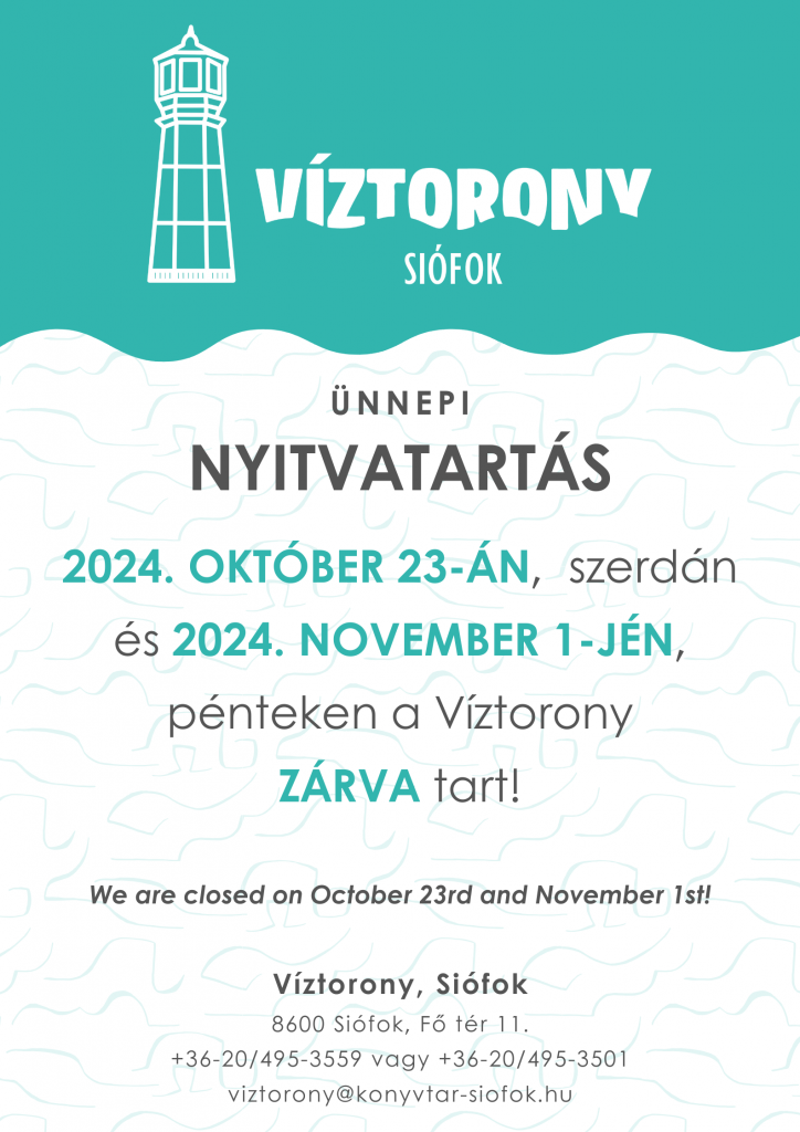 Nyitvatartas 2024.10.23. 11.01.