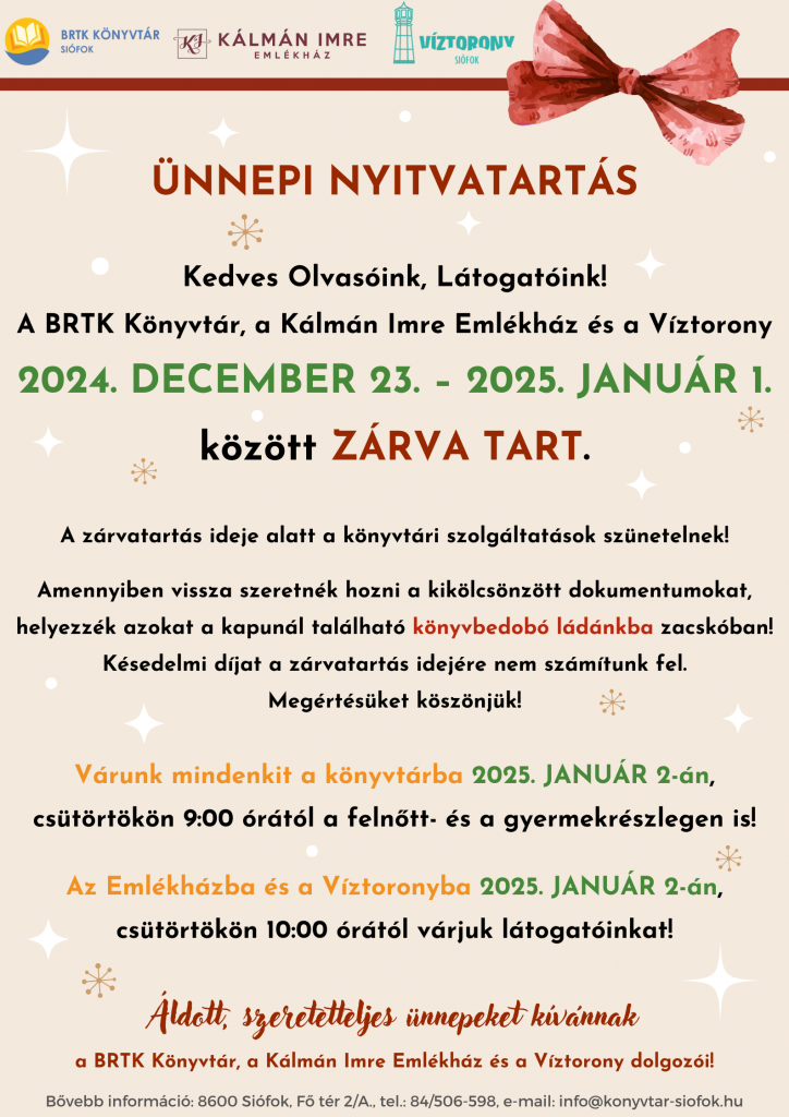 Nyitvatartas 2024.12.